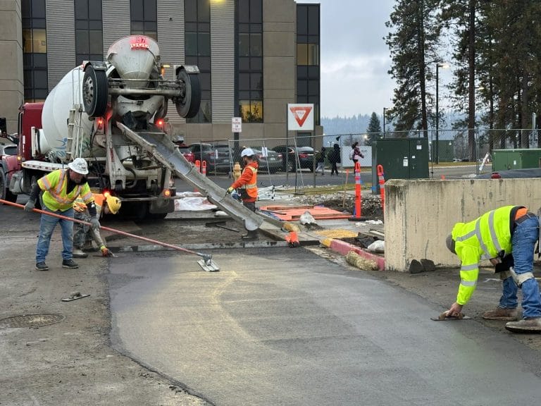 Finishing Roadway Slab VA Hospital