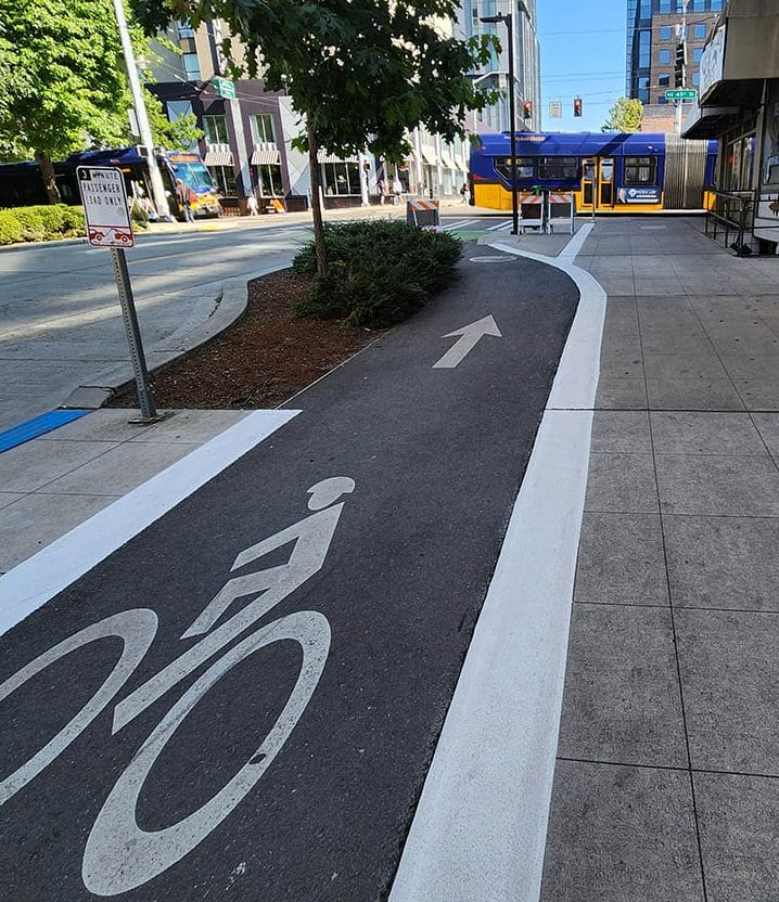 Raised surface devices for pedestrian and vehicles zones